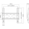 Manhattan sieninis laikiklis televizoriams ir monitoriams (fiksuotas, itin plonas), Ekranams nuo 23 iki 42 colių, VESA suderinamumas: visi tarp 75x75 mm ir 200x200 mm – patikrinkite keturių montavimo angų matmenis ekrano gale, kad užtikrintumėte tinkamumą, Maks. 45 kg, Juoda, Kronšteinas