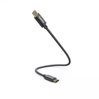 Hama 00201604 USB laidas USB 2.0 0,2 m USB C Juoda