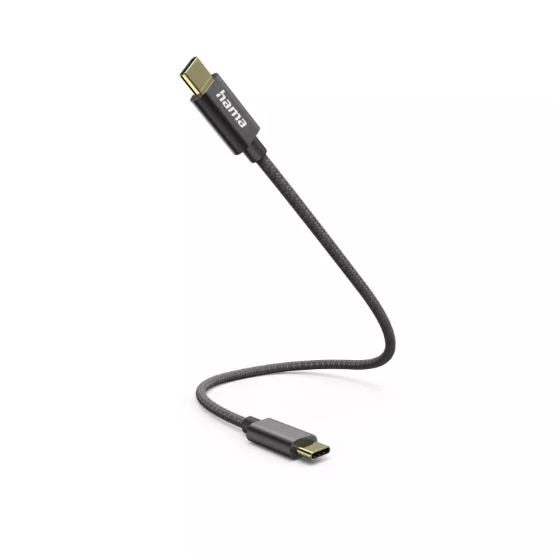 Hama 00201604 USB laidas USB 2.0 0,2 m USB C Juoda