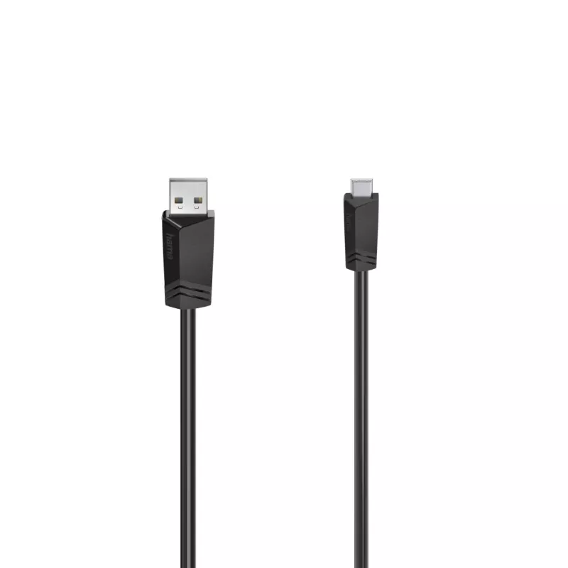 Hama 00200606 USB kabelis USB 2.0 1.5 m Mini-USB B USB A juodas