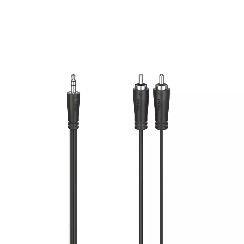 Hama 00205111 garso kabelis 3 m 3,5 mm 2 x RCA juodas