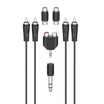 Garso kabelis Hama 00205175 2,5 m 2xRCA kištukas juodas