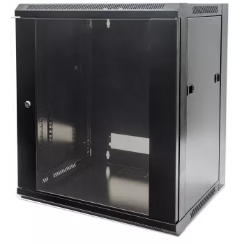 Intellinet 19 colių tinklo spinta - montavimas ant sienos (standartinė), 12U, 600 mm gylio, juoda, plokščia pakuotė, maks. 60 kg, tinka naudoti ant stalo ar grindų, naudojamas gylis 410 mm, metalinės ir stiklinės durys, galinė panelė, nuimami šonai, dalys montavimui ant sienos (pvz., varžtai, kaiščiai) nepridedamos