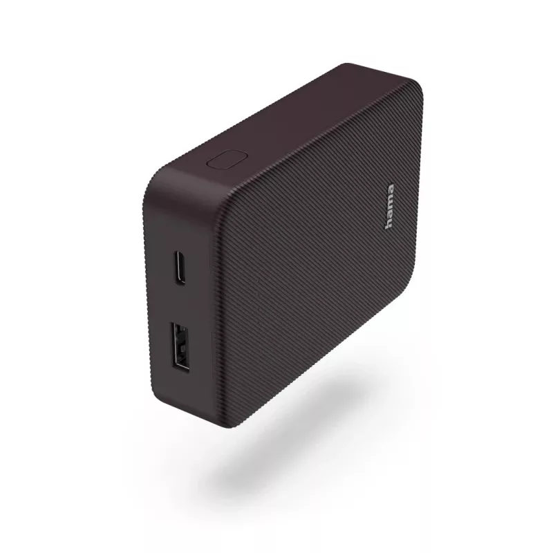 Hama Colour 10 išorinė baterija, 10000 mAh, 2 išėjimai: USB-C, USB-A, slyvinė
