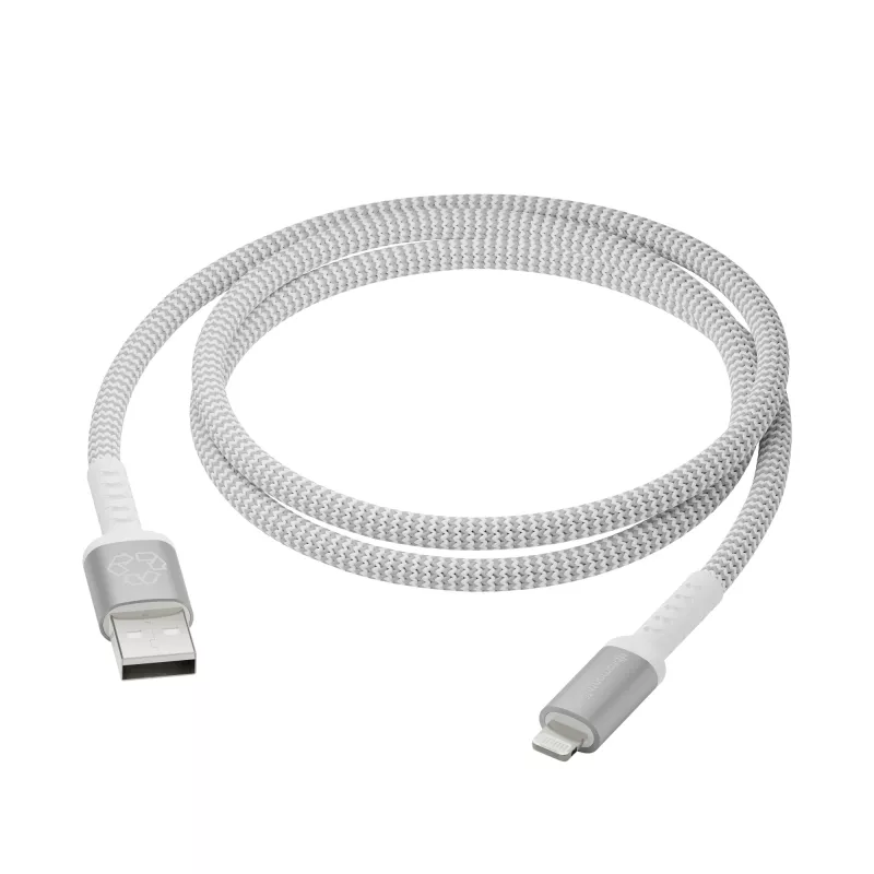 USB-A į Lightning kabelis d bramante re-charge Pro BRD kabelis 1,2 m, baltas