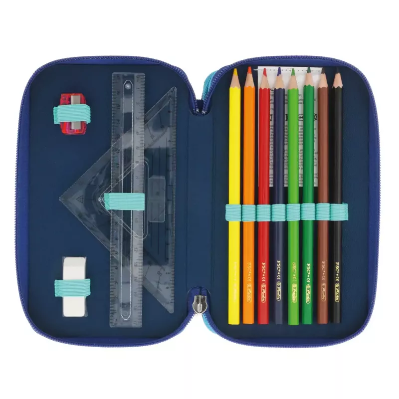 Herlitz TriCase Dip Dye 31 vnt. Mėlynas Turkis Poliesteris 190x115x70 mm