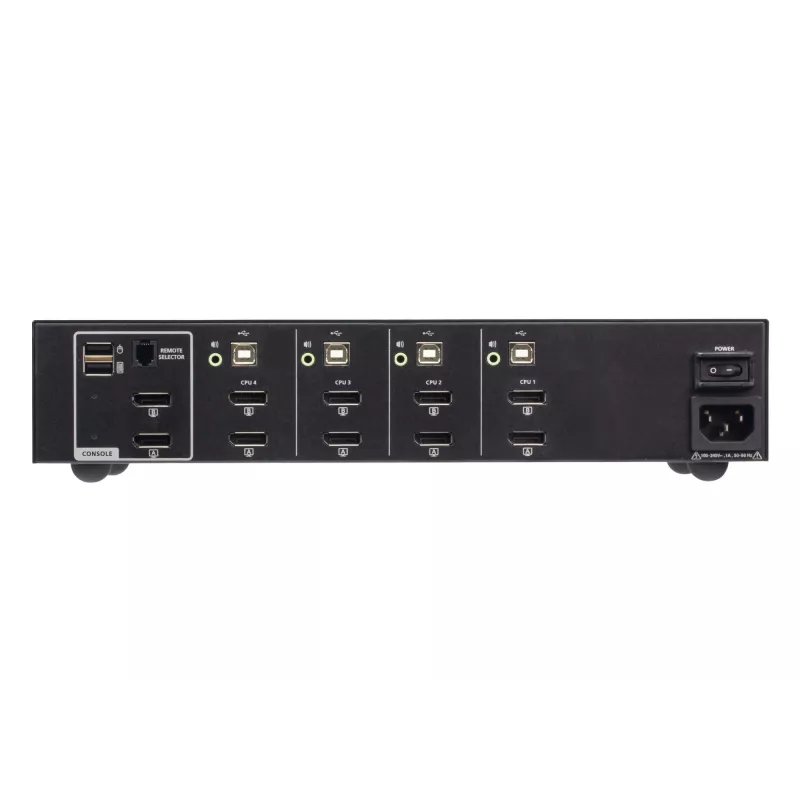 ATEN 4 prievadų USB DisplayPort dviejų ekranų saugi KVM jungtis (PSD PP v4.0 atitinkanti)