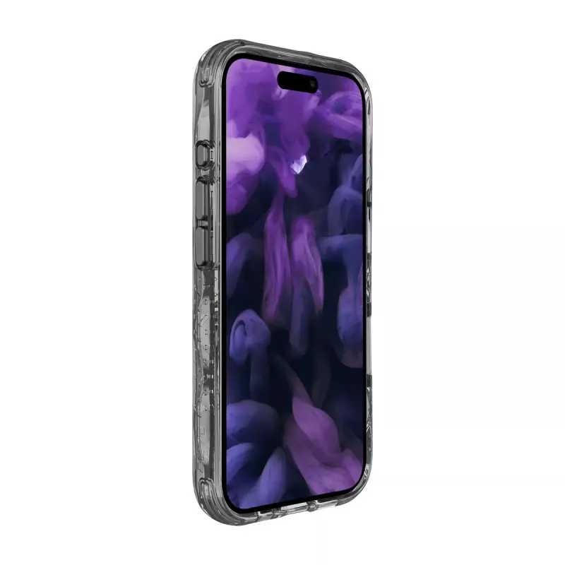 Telefono dėklas LAUT CRYSTAL MATTER X, skirtas iPhone 16 Pro, permatomas/juodas, PC+TPU, 6,1 colio ekranui