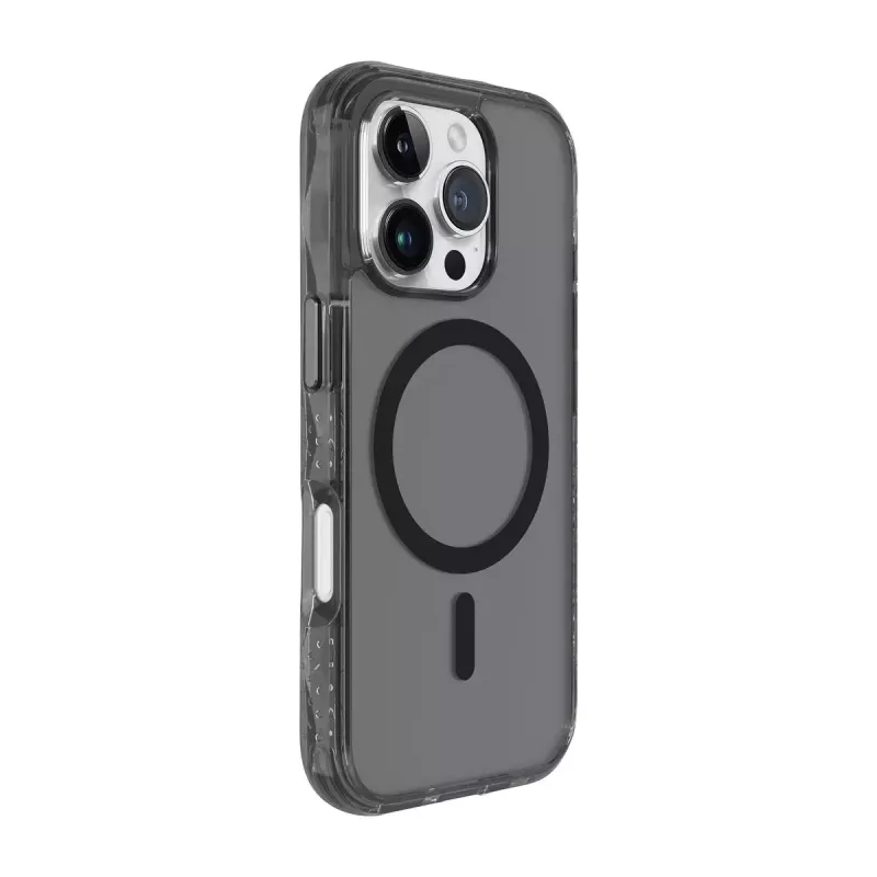 Telefono dėklas LAUT CRYSTAL MATTER X, skirtas iPhone 16 Pro, permatomas/juodas, PC+TPU, 6,1 colio ekranui