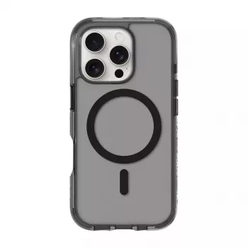 Telefono dėklas LAUT CRYSTAL MATTER X, skirtas iPhone 16 Pro, permatomas/juodas, PC+TPU, 6,1 colio ekranui