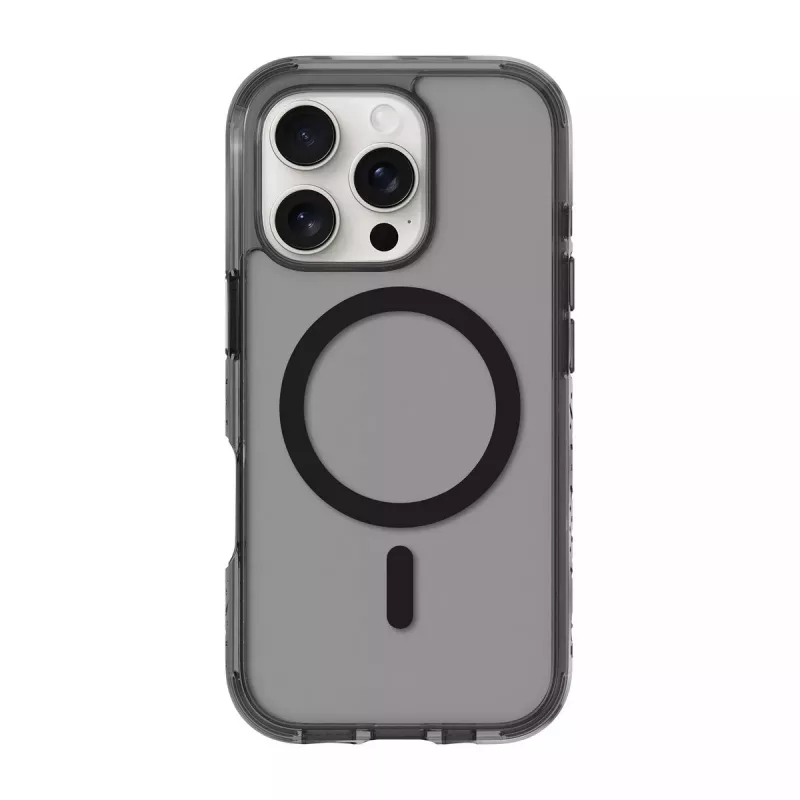 Telefono dėklas LAUT CRYSTAL MATTER X, skirtas iPhone 16 Pro, permatomas/juodas, PC+TPU, 6,1 colio ekranui