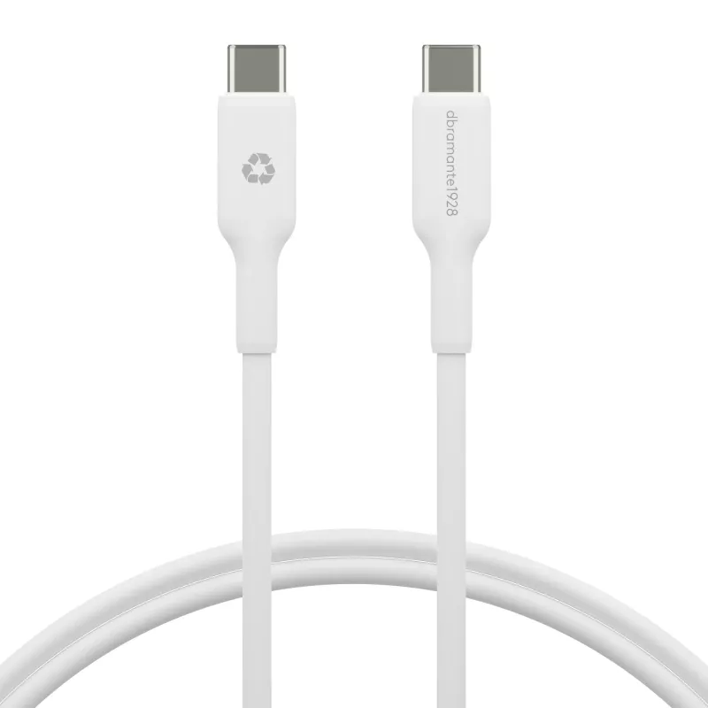USB-C į USB-C laidas 1 m d bramante re-charge — USB 2.0, baltas