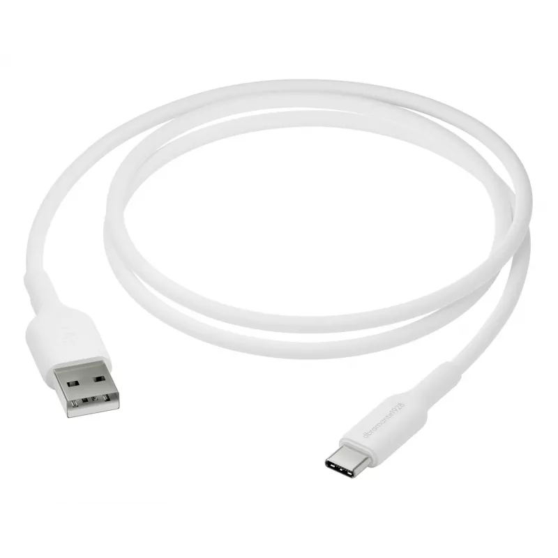 dbramante1928 re-charge - Kabelis 1m USB-A į USB-C - W, 1 m, USB A, USB C, USB 2.0, 0,48 Gbit/s, Balta