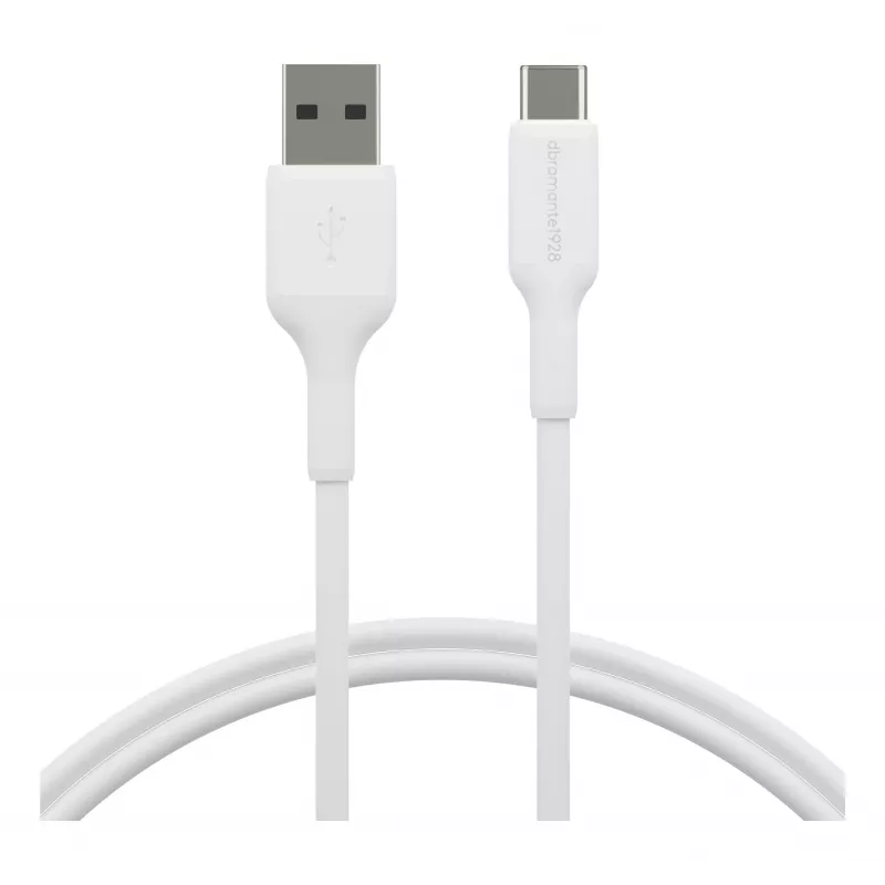 dbramante1928 re-charge - Kabelis 1m USB-A į USB-C - W, 1 m, USB A, USB C, USB 2.0, 0,48 Gbit/s, Balta