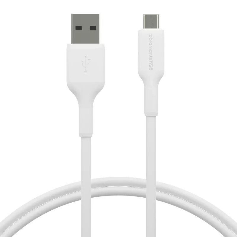 dbramante1928 re-charge - Kabelis 1m USB-A - Mikro USB - W, 1 m, USB A, Mikro-USB A, USB 2.0, 0.48 Gbit/s, Balta