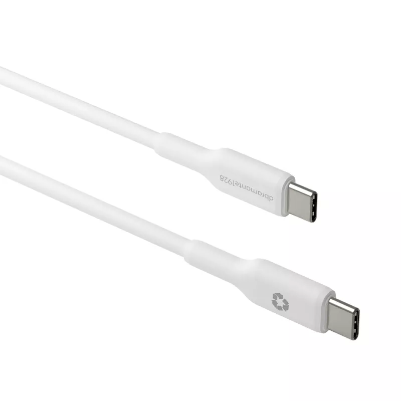 dbramante1928 re-charge - kabelis - 2 m USB-C į USB-C - W, 2 m, USB C, USB C, USB 2.0, 0,48 Gbit/s, balta