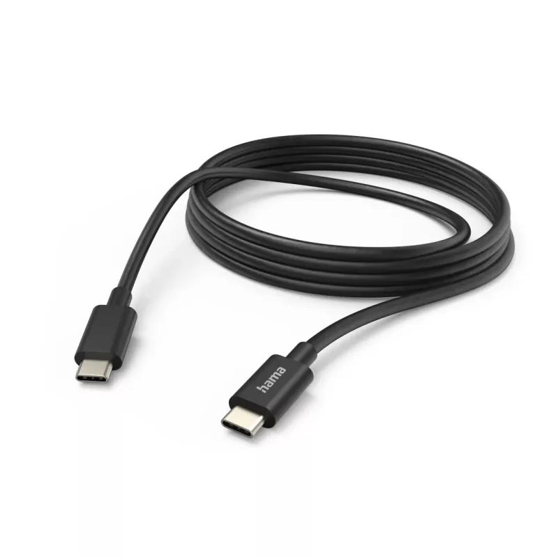 Hama įkrovimo laidas, USB-C – USB-C, 3 m, juodas