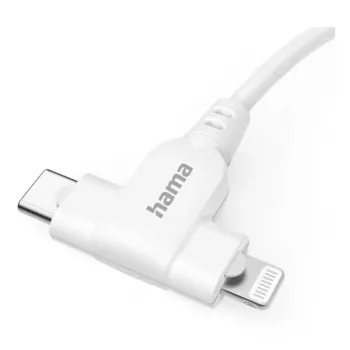 Hama 00201722 USB laidas USB 2.0 1,5 m USB C USB C/Lightning balta