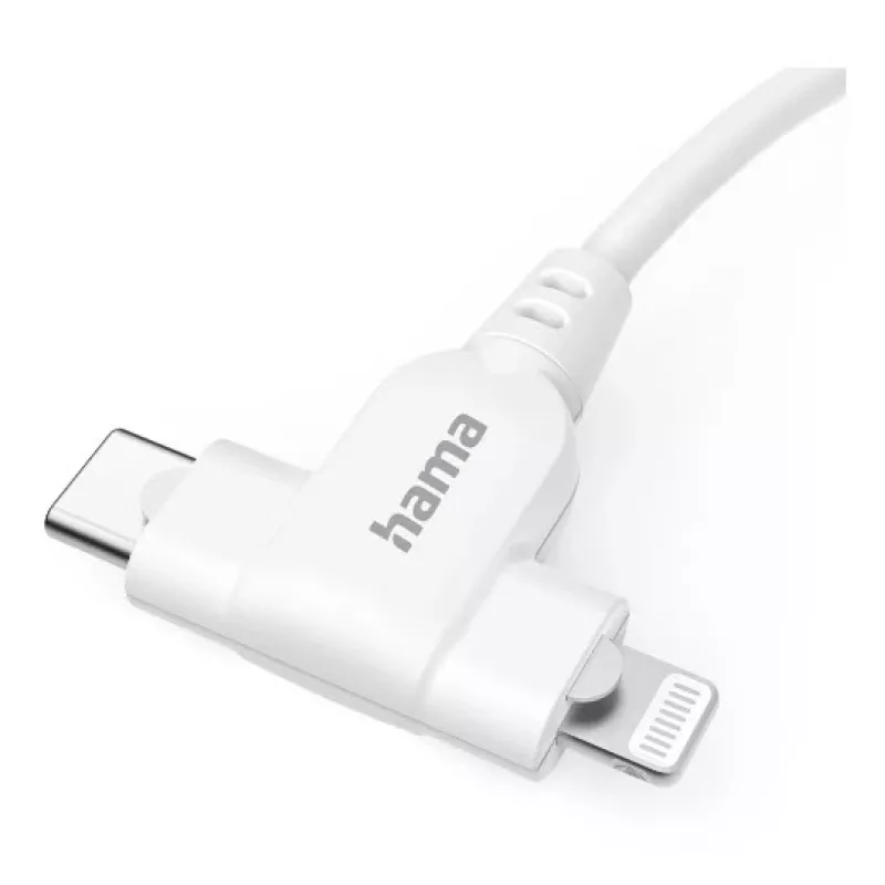 Hama 00201722 USB laidas USB 2.0 1,5 m USB C USB C/Lightning balta