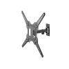 Equip 23-55 colių pilno judesio televizoriaus sieninis laikiklis, 100 x 100 mm, 400 x 400 mm, -8 - 5°, -90 - 90°, Nerūdijantis plienas, Juoda