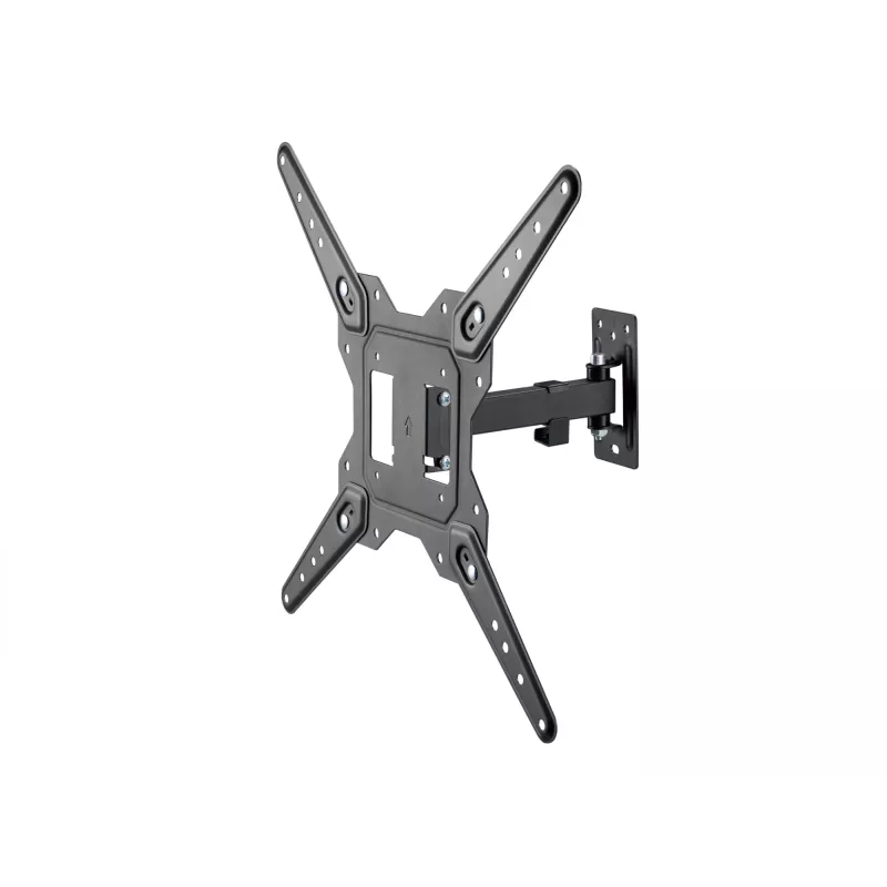 Equip 23-55 colių pilno judesio televizoriaus sieninis laikiklis, 100 x 100 mm, 400 x 400 mm, -8 - 5°, -90 - 90°, Nerūdijantis plienas, Juoda