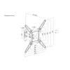 Equip 23-55 colių pilno judesio televizoriaus sieninis laikiklis, 100 x 100 mm, 400 x 400 mm, -8 - 5°, -90 - 90°, Nerūdijantis plienas, Juoda