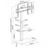 TV grindų stovas Equip 37 col.-75 col. 650613