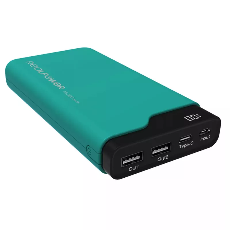 Nešiojamasis įkroviklis RealPower PB-15000C 15000 mAh