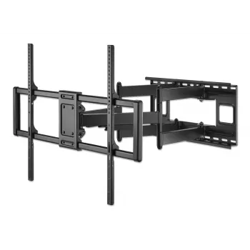 Manhattan sieninis laikiklis televizoriams ir monitoriams (visiškai judamas), ekranams nuo 37 colių iki 120 colių, VESA suderinamumas: visi nuo 200x200mm iki 900x600mm – patikrinkite keturių montavimo skylių matmenis ekrano gale, kad įsitikintumėte, jog tinka, maks. 120kg, juodas, laikiklis, viso gyvenimo garantija