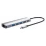 Manhattan USB-C dokas / stotelė, prievadai (x6): Ethernet, HDMI, USB-A (x3) ir USB-C, su Power Delivery (PD) 100 W – reikalingas išorinis USB-C įkroviklis (nepridedamas). Maitinamas per USB (nereikia išorinio maitinimo šaltinio), kai PD nenaudojamas