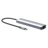 Manhattan USB-C dokas / stotelė, prievadai (x6): Ethernet, HDMI, USB-A (x3) ir USB-C, su Power Delivery (PD) 100 W – reikalingas išorinis USB-C įkroviklis (nepridedamas). Maitinamas per USB (nereikia išorinio maitinimo šaltinio), kai PD nenaudojamas