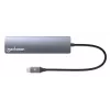 Manhattan USB-C dokas / stotelė, prievadai (x6): Ethernet, HDMI, USB-A (x3) ir USB-C, su Power Delivery (PD) 100 W – reikalingas išorinis USB-C įkroviklis (nepridedamas). Maitinamas per USB (nereikia išorinio maitinimo šaltinio), kai PD nenaudojamas