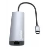 Manhattan USB-C dokas / stotelė, prievadai (x6): Ethernet, HDMI, USB-A (x3) ir USB-C, su Power Delivery (PD) 100 W – reikalingas išorinis USB-C įkroviklis (nepridedamas). Maitinamas per USB (nereikia išorinio maitinimo šaltinio), kai PD nenaudojamas