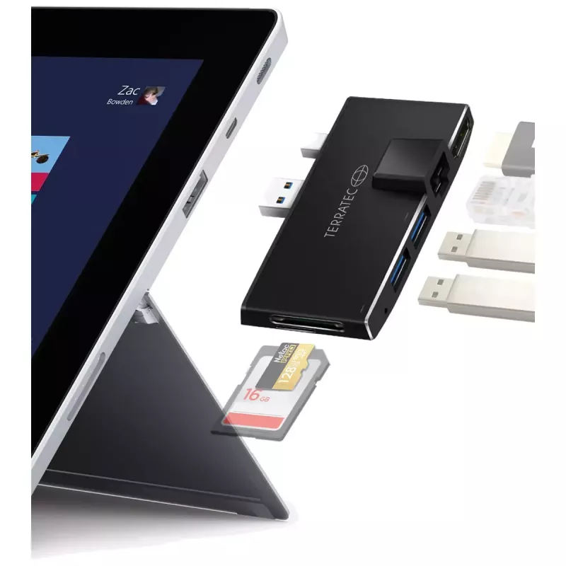 USB šakotuvas Terratec CONNECT Pro2 Laidinis USB 3.2 Gen 1 Juodas
