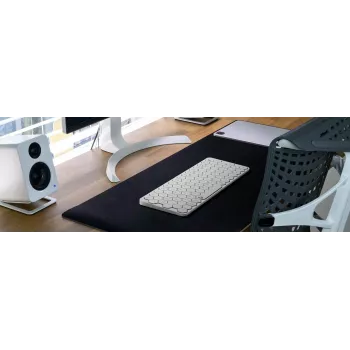 KeySonic KSK-5020BT-S (DE) klaviatūra Biuro Bluetooth QWERTZ vokiška Aliuminio, Balta