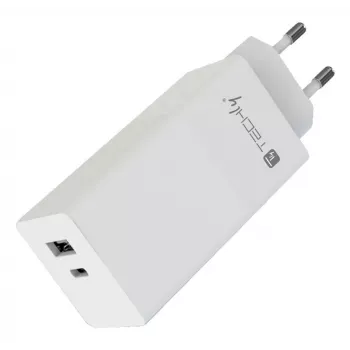 Techly IPW-PD100W-WH mobiliojo įrenginio kroviklis Išorinė baterija, Išmanusis telefonas, Planšetinis kompiuteris, Universalus Balta Kintamoji srovė Greitas įkrovimas Vidaus