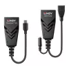 Lindy 100m USB 2.0 Type C Cat.6 prailgintuvas, tinklo siųstuvas ir imtuvas, 100 m, 480 Mbit/s, Cat5e, Cat6, CH317Q, CH9317, RTL8211E, juoda