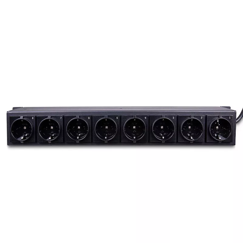 Lindy 73025 maitinimo paskirstymo blokas (PDU) 8 kintamosios srovės lizdai 1.5U juodas