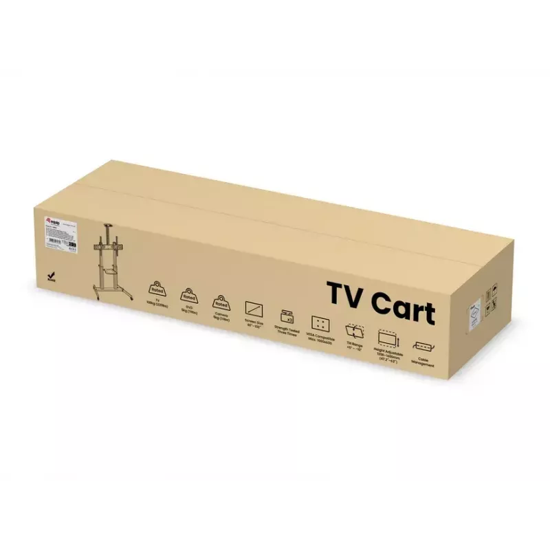 Equip 60–100 colių „Eco“ itin didelių ekranų TV vežimėlis