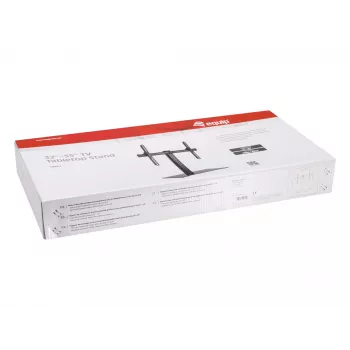 Equip 32 inch-55 inch TV stalo stovas, 81,3 cm (32 inch), 139,7 cm (55 inch), 40 kg, 600 x 400 mm, Stiklas, Metalas, Juoda