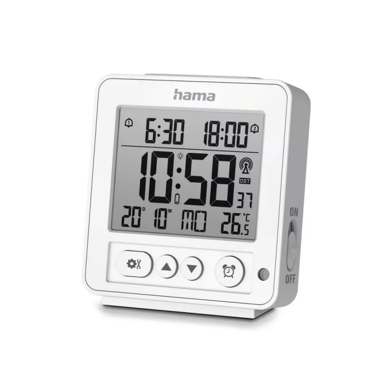 Hama 00185894 skaitmeninis žadintuvas, baltas
