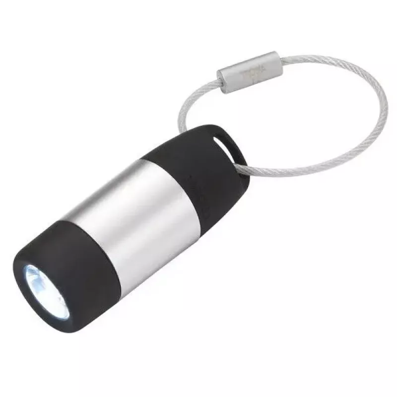 Raktų pakabuko žibintuvėlis TROIKA ECO CHARGE juodas pilkas LED USB