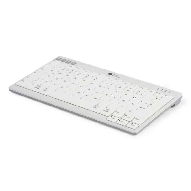 BakkerElkhuizen UltraBoard 950 V2 Wireless UK Qwerty, Tenkeyless (80–87 %), laidinė ir belaidė, USB + Bluetooth, žirklinis klavišų mechanizmas, QWERTY, tamsiai pilka, šviesiai pilka