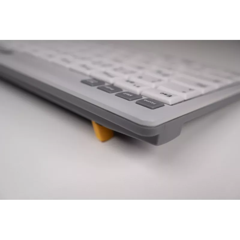 BakkerElkhuizen UltraBoard 950 V2 Wireless UK Qwerty, Tenkeyless (80–87 %), laidinė ir belaidė, USB + Bluetooth, žirklinis klavišų mechanizmas, QWERTY, tamsiai pilka, šviesiai pilka