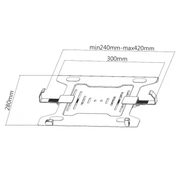 Nešiojamojo kompiuterio stovas Equip Laptop Holder 10–15,6 col.