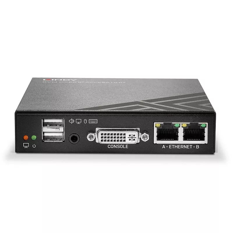 Lindy KVM over IP Access DVI-I, USB ir PS/2, laidinis, 1920 x 1200 pikselių, metalinis, CE, UKCA, FCC, CP65, DVI-I, 5 V