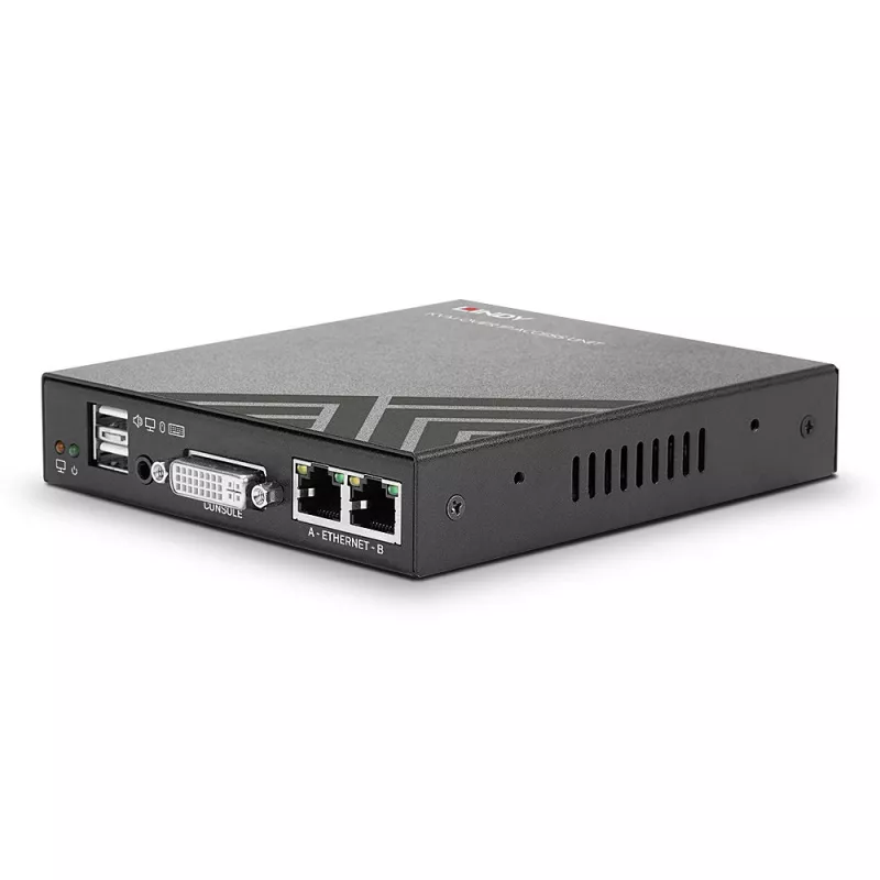 Lindy KVM over IP Access DVI-I, USB ir PS/2, laidinis, 1920 x 1200 pikselių, metalinis, CE, UKCA, FCC, CP65, DVI-I, 5 V