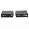 Lindy 140m Cat.6 DVI-D, USB, garso ir RS-232 KVM ilgintuvas, siųstuvas ir imtuvas, laidinis, 140 m, Cat6, 60 Hz, juodas