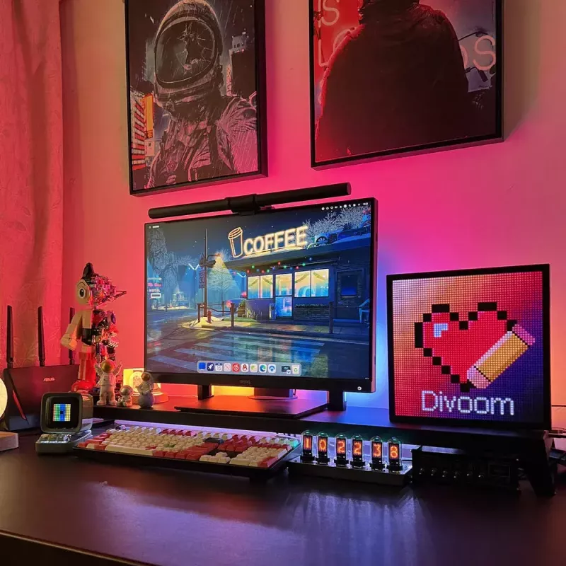 Skaitmeninis nuotraukų rėmelis Divoom Pixoo64 Juodas Wi-Fi 64x64 RGB LED