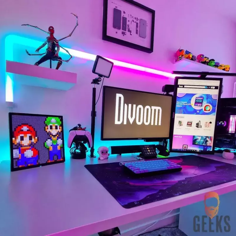 Skaitmeninis nuotraukų rėmelis Divoom Pixoo64 Juodas Wi-Fi 64x64 RGB LED